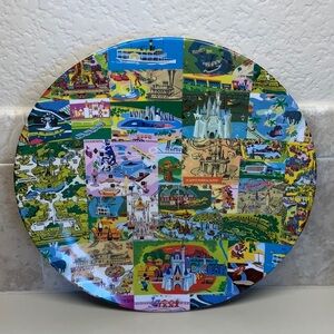 Disney Parks Melamine Plate Main Street Tomorrow Fantasy Adventure Frontier WDW